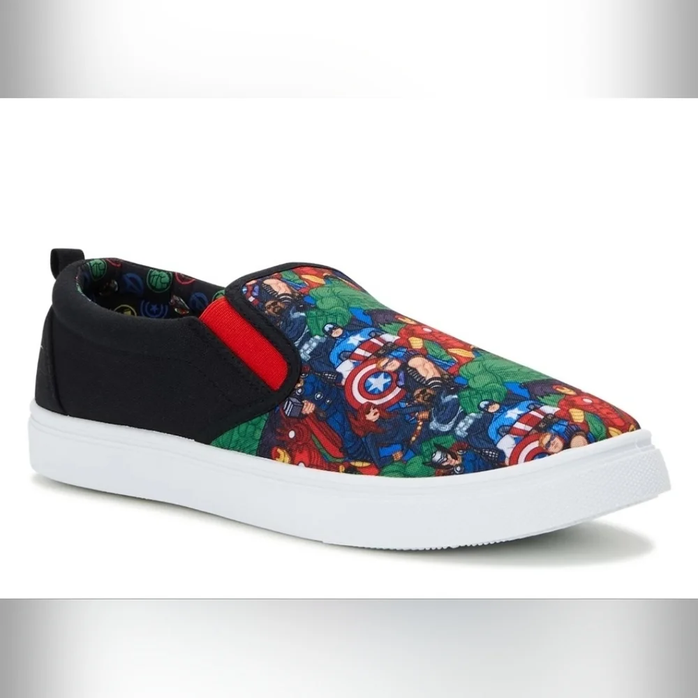 Marvel Men's Casual Superhero Slip on Sneaker Size 9
